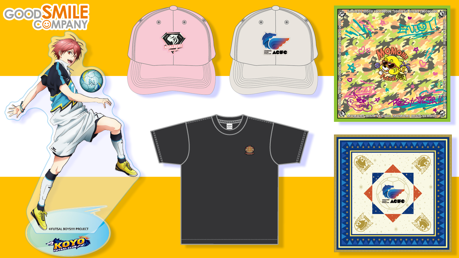 【グッズ】 アクリルスタンド・キャップ・バンダナ・Tシャツ発売！